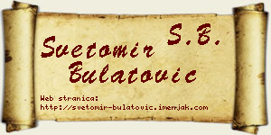 Svetomir Bulatović vizit kartica
